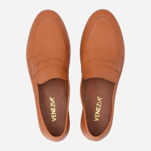 Lordsy damskie skórzane Venezia E135LEBROBM029 41 (8UK) 26.5 cm Brązowe (5906140849538) - obraz 5