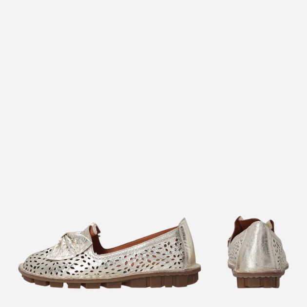 Buty wsuwane damskie skórzane Venezia E136LEGOOBM029 39 (6UK) 25 cm Złote (5906140887097) - obraz 3