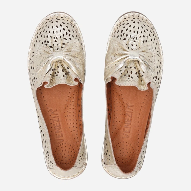 Buty wsuwane damskie skórzane Venezia E136LEGOOBM029 40 (7UK) 26 cm Złote (5906140887103) - obraz 5