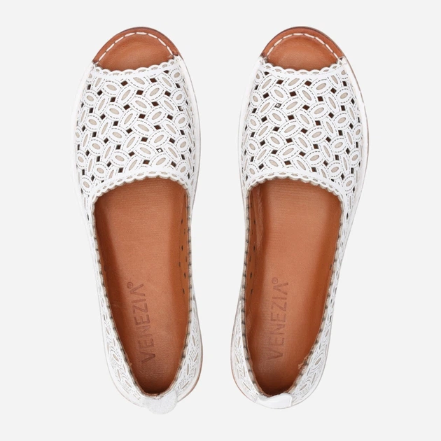 Жіночі сліпони Venezia E137LEWHOBM029 37 (4UK) 24 см Білі (5906140849798) - зображення 5