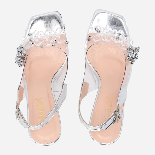 Жіночі босоніжки Venezia E175MTSIOBS029 39 (6UK) 25 см Сріблясті (5906140756584) - зображення 5