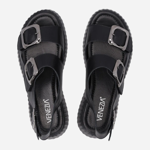 Жіночі сандалії Venezia G066LEBLOBS006 40 (7UK) 26 см Чорні (5906140682517) - зображення 5