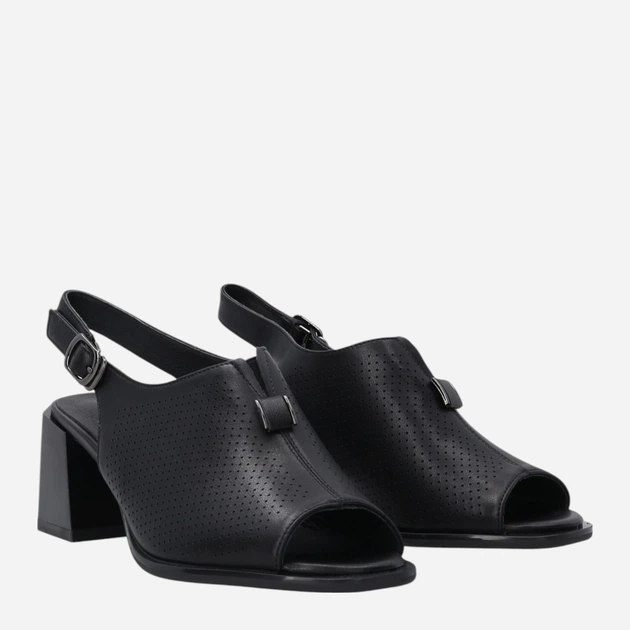 Sandały damskie na słupku Venezia G068LEBLOBS006 37 (4UK) 24 cm Czarne (5906140682722) - obraz 4