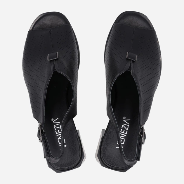 Sandały damskie na słupku Venezia G068LEBLOBS006 40 (7UK) 26 cm Czarne (5906140682753) - obraz 5