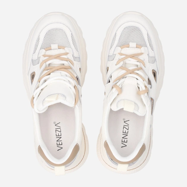 Sneakersy damskie Venezia G099LEWTOSP006 38 (5UK) 24.4 cm Białe (5906140685259) - obraz 5
