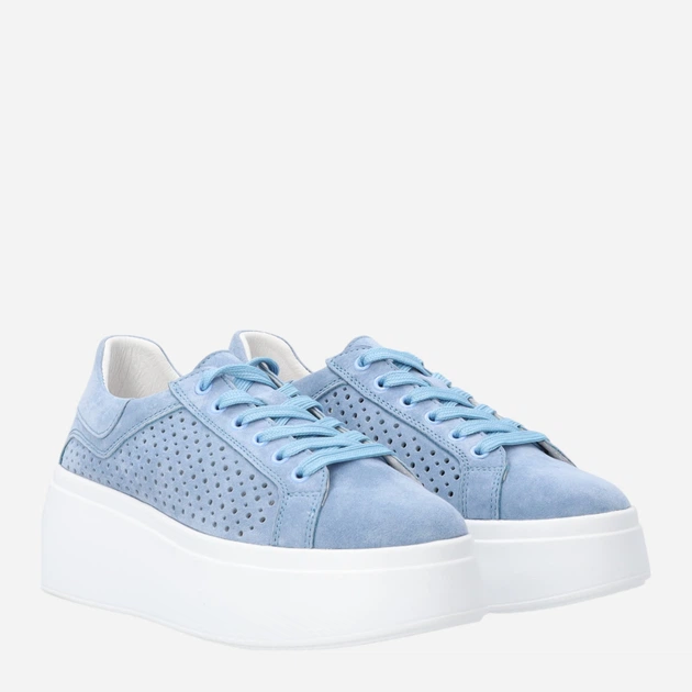 Sneakersy damskie zamszowe do kostki na platformie Venezia G108SUBUOSP006 39 (6UK) 25 cm Błękitne (5906140685983) - obraz 4
