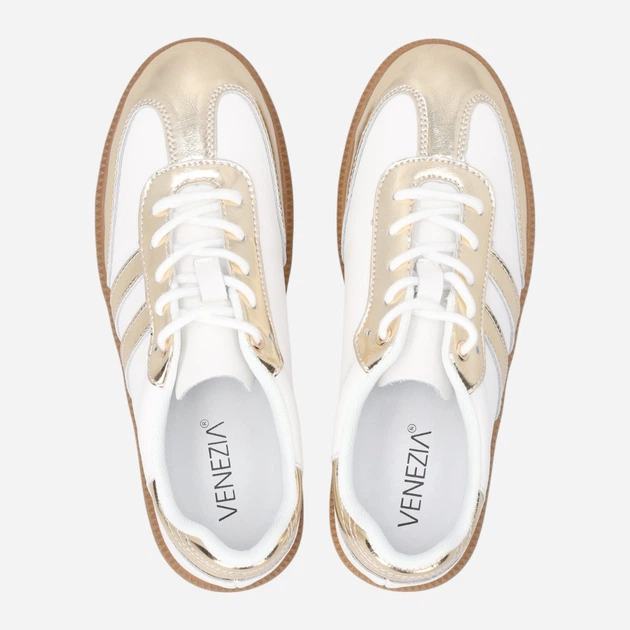 Жіночі кеди низькі Venezia G125LEWOOSP006 36 (3UK) 23.5 см Білі (5906140687994) - зображення 5