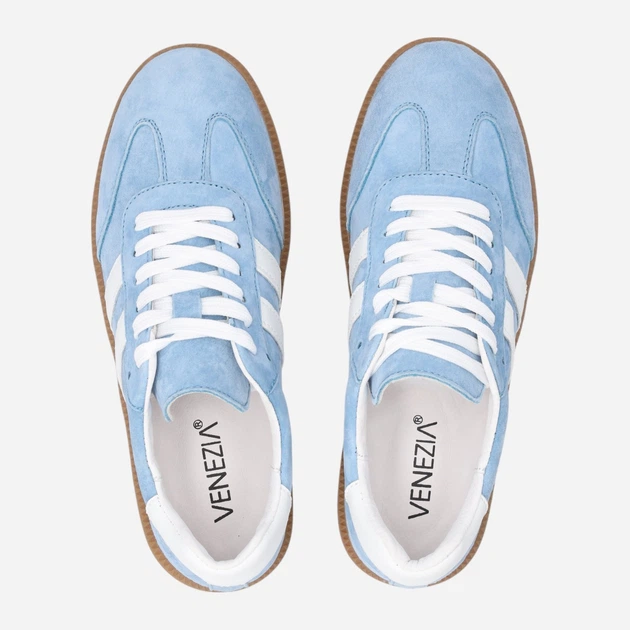 Trampki damskie skórzane do kostki Venezia G124SUBUOSP006 38 (5UK) 24.4 cm Błękitne (5906140687956) - obraz 5