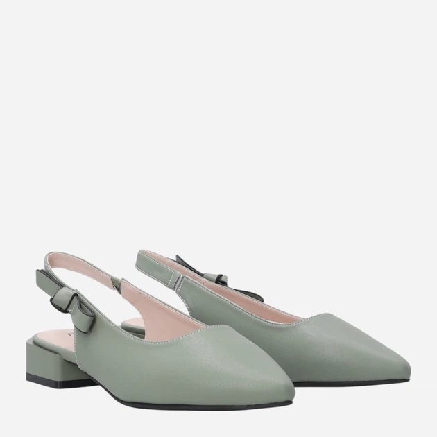 Sandały damskie slingback skórzane z zakrytymi palcami Venezia G128LEGROBH006 38 (5UK) 24.4 cm Zielone (5906140673867) - obraz 4