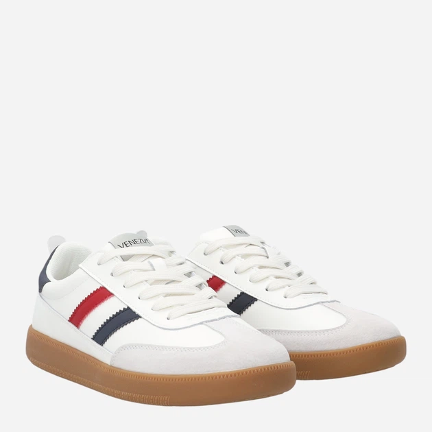 Sneakersy męskie skórzane do kostki Venezia G151LEWHMSP006 39 (6UK) 25 cm Białe (5906140703861) - obraz 4