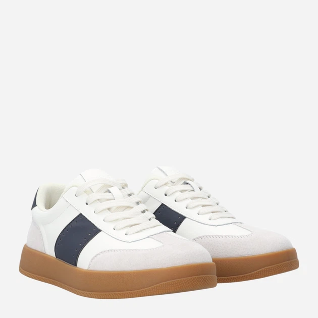 Sneakersy męskie skórzane do kostki Venezia G152LEWHMSP006 39 (6UK) 25 cm Białe (5906140703823) - obraz 4