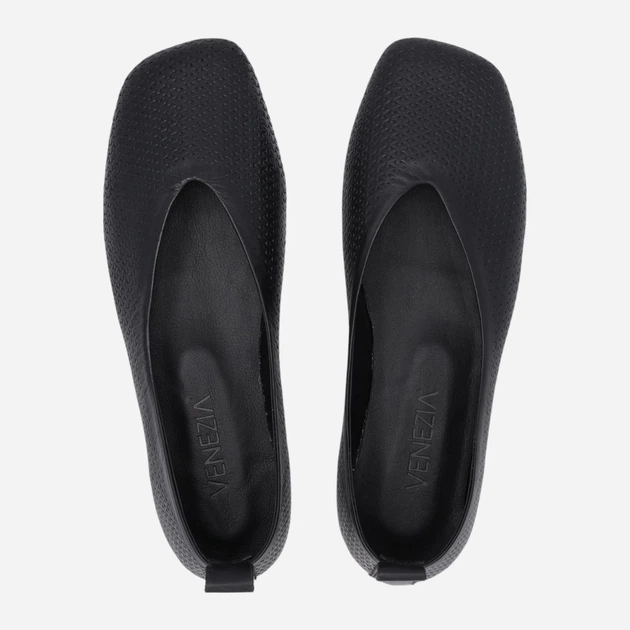 Жіночі балетки зі шкіри Venezia H035LEBLOBA045 36 (3UK) 23.5 см Чорні (5906140899359) - зображення 5