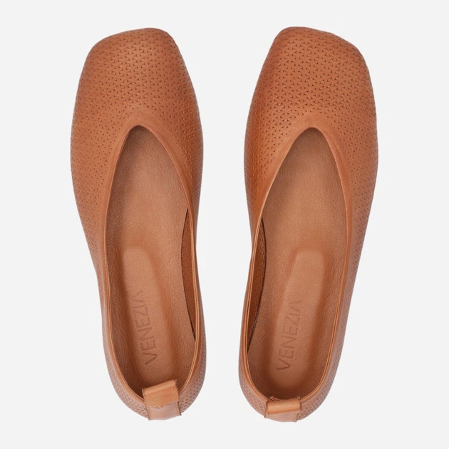 Жіночі балетки зі шкіри Venezia H035LEBROBA045 38 (5UK) 24.4 см Коричневі (5906140899311) - зображення 5