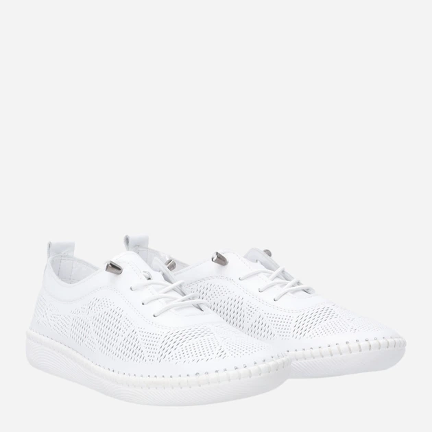 Жіночі туфлі зі шкіри Venezia H051LEWHOSP052 36 (3UK) 23.5 см Білі (5906140820629) - зображення 4