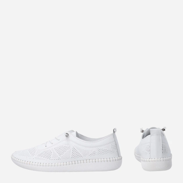 Жіночі туфлі зі шкіри Venezia H051LEWHOSP052 39 (6UK) 25 см Білі (5906140820650) - зображення 3