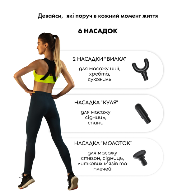 Перкуссионный массажер для тела и мышц Medica+ MassHand Pro 4.0 Black - изображение 4