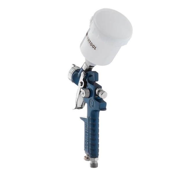 Пневмопистолет лакокрасочный HVLP Intertool верхний бак 125 мл x 0.8 мм (PT-0101) - Фото 3 Пневмопистолет лакокрасочный HVLP Intertool верхний бак 125 мл x 0.8 мм (PT-0101) - изображение 3