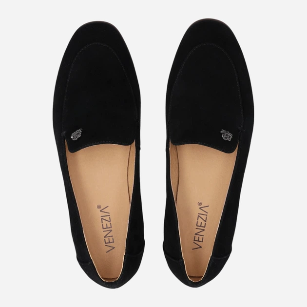 Жіночі сліпери зі шкіри Venezia L001SUBLOBM141 38 (5UK) 24.4 см Чорні (5906140721018) - зображення 5