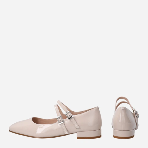 Baleriny damskie skórzane z paskiem Venezia L002PABEOBA141 36 (3UK) 23.5 cm Beżowe (5906140721230) - obraz 3