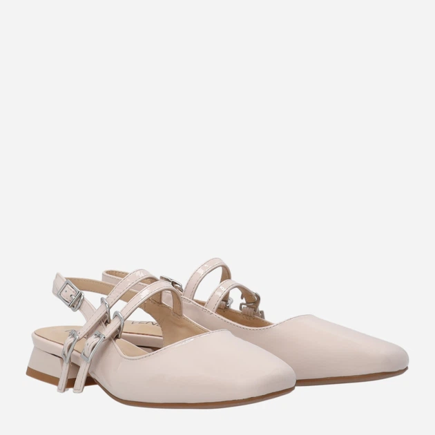 Sandały damskie slingback skórzane z zakrytymi palcami Venezia L007PABEOBH141 36 (3UK) 23.5 cm Beżowe (5906140721650) - obraz 4