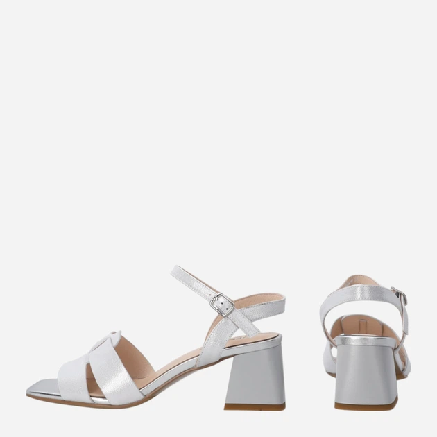 Sandały damskie na słupku Venezia L009LESIOBS141 36 (3UK) 23.5 cm Srebrne (5906140721896) - obraz 3