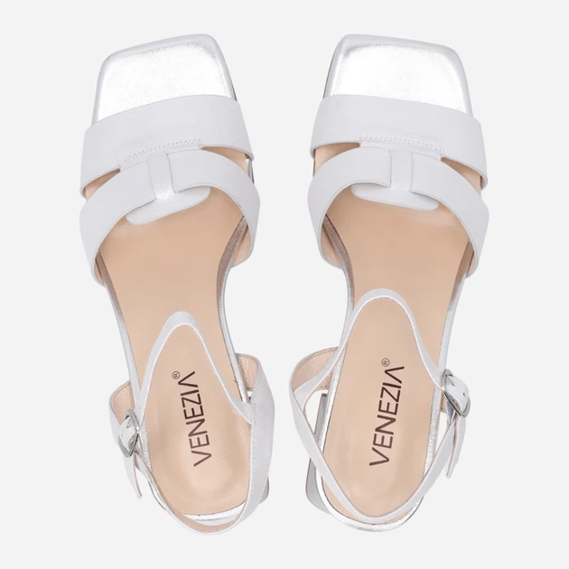 Sandały damskie na słupku Venezia L009LESIOBS141 36 (3UK) 23.5 cm Srebrne (5906140721896) - obraz 5