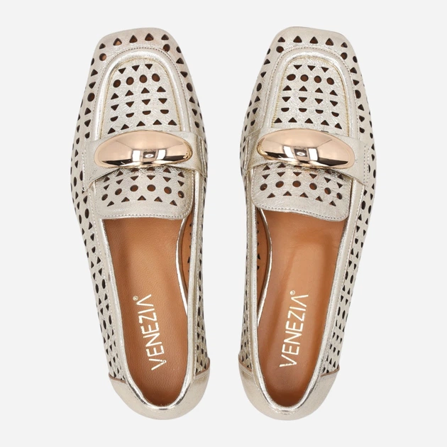 Жіночі сліпери зі шкіри Venezia L114LEGOOBM034 38 (5UK) 24.4 см Золотисті (5906140845196) - зображення 5