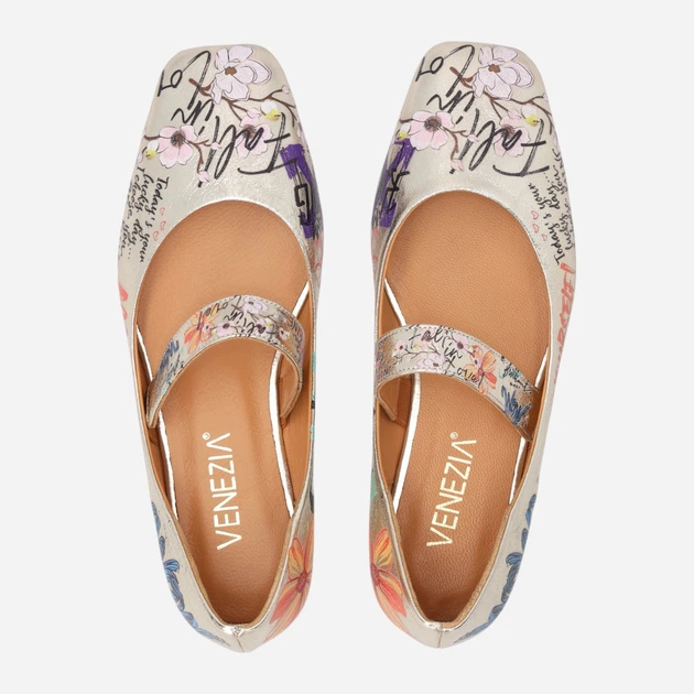 Жіночі балетки зі шкіри Venezia L199LEGOOBA034 36 (3UK) 23.5 см Золотисті (5906140906583) - зображення 5