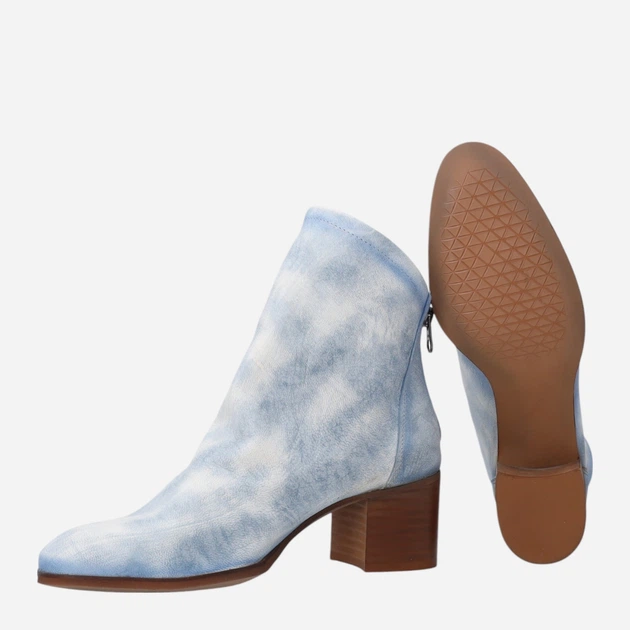 Botki damskie skórzane na słupku Venezia M026LELBOBB012 36 (3UK) 23.5 cm Błękitne (5906140803639) - obraz 4