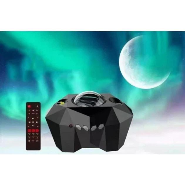 Нічник проєктор галактики з Bluetooth колонкою STB Dream Aurora 3D зоряне небо чорний 9943 - Фото 3 Нічник проєктор галактики з Bluetooth колонкою STB Dream Aurora 3D зоряне небо чорний 9943 - зображення 3