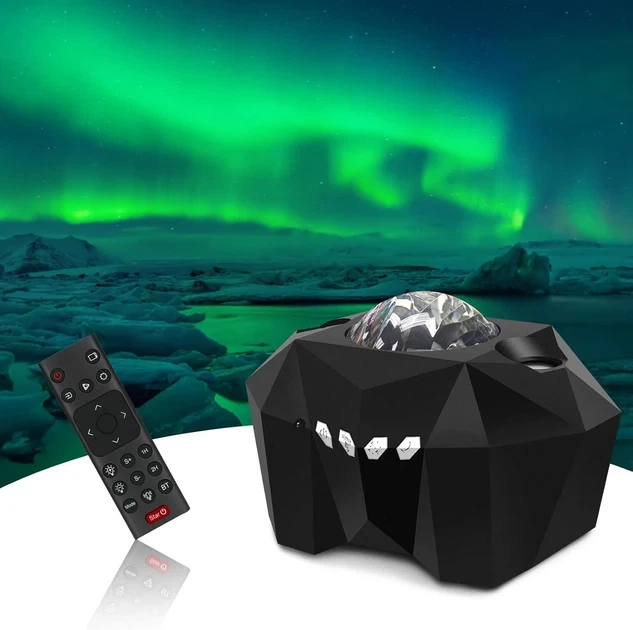 Нічник проєктор галактики з Bluetooth колонкою STB Dream Aurora 3D зоряне небо чорний 9943 - Фото 5 Нічник проєктор галактики з Bluetooth колонкою STB Dream Aurora 3D зоряне небо чорний 9943 - зображення 5