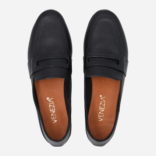 Жіночі сліпери зі шкіри Venezia N005LEBLOBM125 41 (8UK) 26.5 см Чорні (5906140857328) - зображення 5