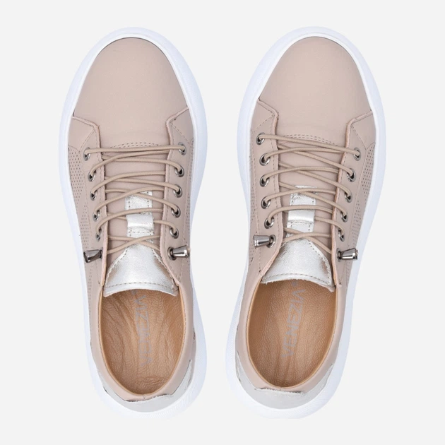 Sneakersy damskie skórzane do kostki na platformie Venezia R096LEBEOSP047 41 (8UK) 26.5 cm Beżowe (5906140824344) - obraz 5