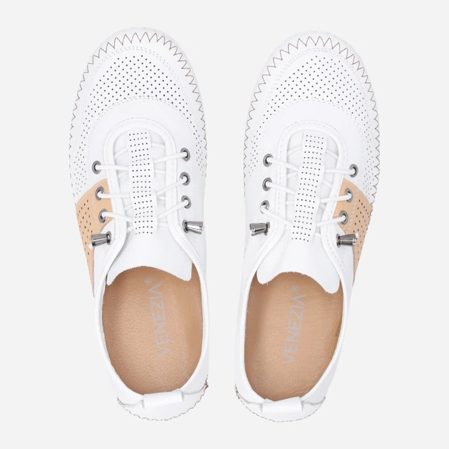 Жіночі туфлі зі шкіри Venezia R099LEWCOSP047 38 (5UK) 24.4 см Білі (5906140823781) - зображення 5