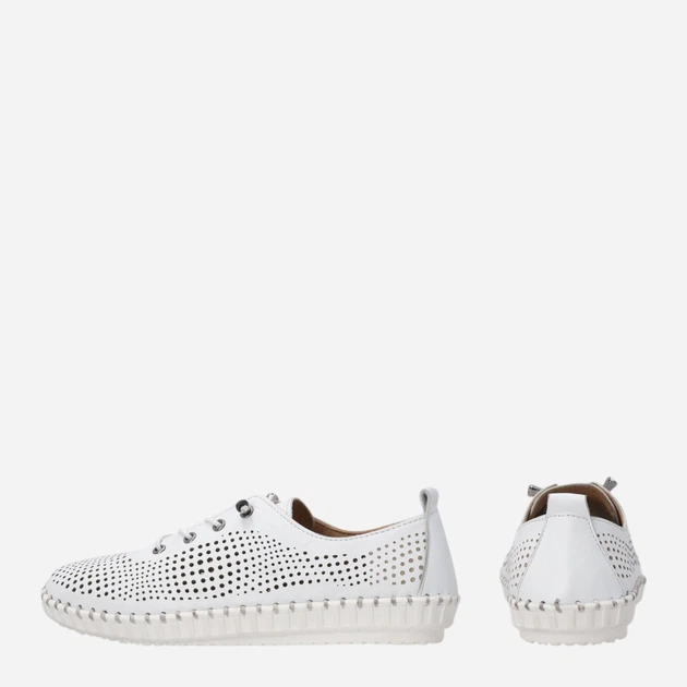 Półbuty damskie skórzane ażurowe Venezia R105LEWHOSP047 41 (8UK) 26.5 cm Białe (5906140823996) - obraz 3