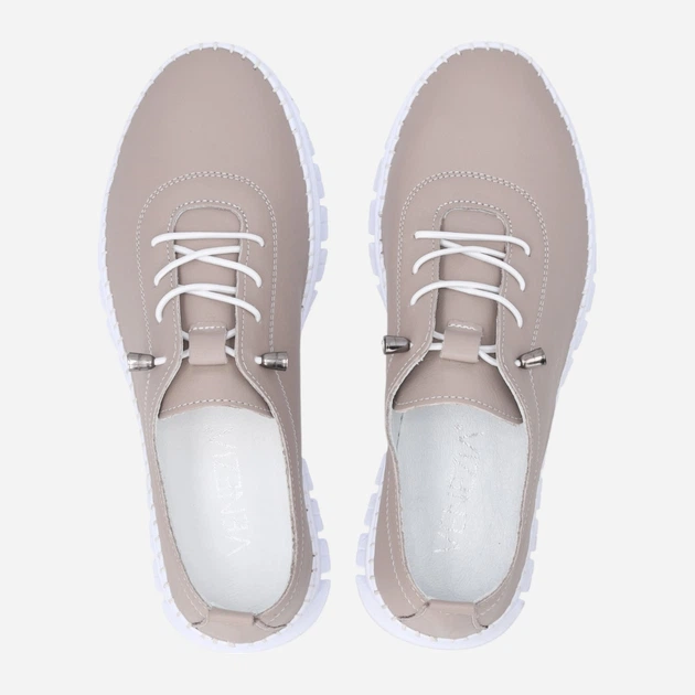 Półbuty damskie skórzane na grubej podeszwie sznurowane Venezia R118LEBEOSP047 40 (7UK) 26 cm Ciemnobeżowe (5906140824634) - obraz 5