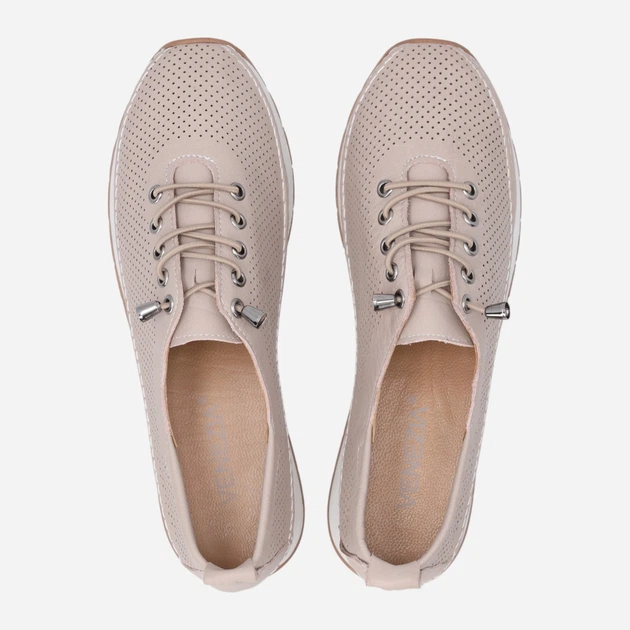 Жіночі туфлі зі шкіри Venezia R120LEBEOSP047 41 (8UK) 26.5 см Темно-бежеві (5906140823255) - зображення 5