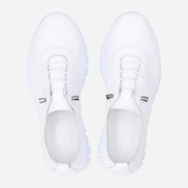 Półbuty damskie skórzane sznurowane Venezia R157LEWHOSP047 39 (6UK) 25 cm Białe (5906140824689) - obraz 5