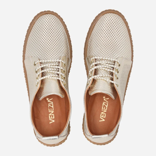 Жіночі туфлі зі шкіри Venezia R140LEGOOSP047 40 (7UK) 26 см Золотисті (5906140914502) - зображення 5