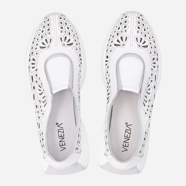 Жіночі туфлі зі шкіри Venezia S056LEWHOSP007 39 (6UK) 25 см Білі (5906140642153) - зображення 5