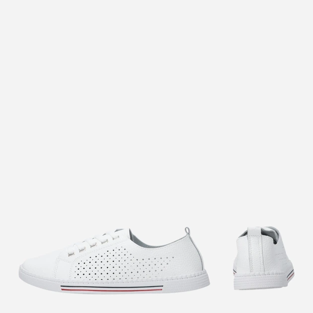 Sneakersy damskie skórzane do kostki Venezia S058LEWHOSP007 39 (6UK) 25 cm Białe (5906140642405) - obraz 3