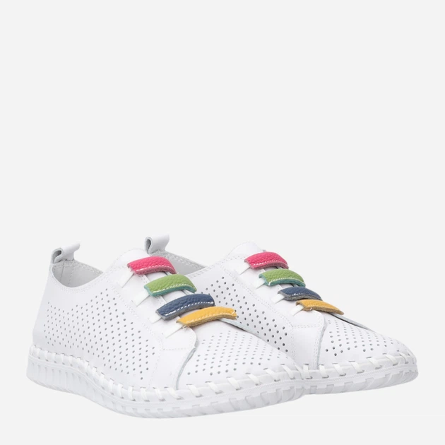 Жіночі туфлі зі шкіри Venezia S059LEWHOSP007 41 (8UK) 26.5 см Білі (5906140642481) - зображення 4