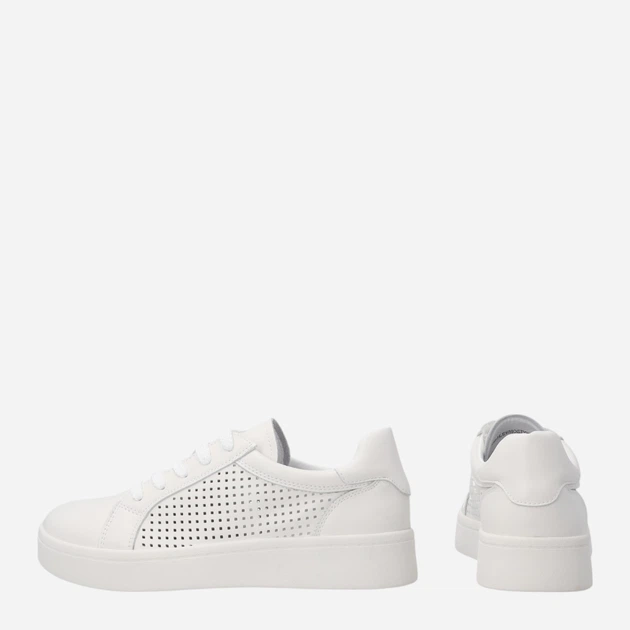 Sneakersy damskie skórzane do kostki na platformie Venezia S064LEWHOSP007 37 (4UK) 24 cm Białe (5906140642740) - obraz 3