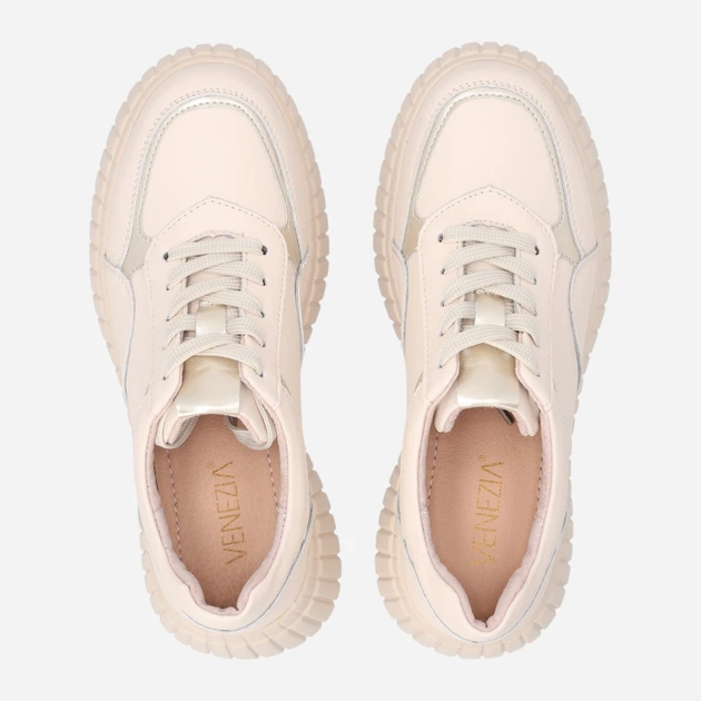 Жіночі туфлі зі шкіри Venezia S075LEBEOSP007 38 (5UK) 24.4 см Бежеві (5906140643419) - зображення 5