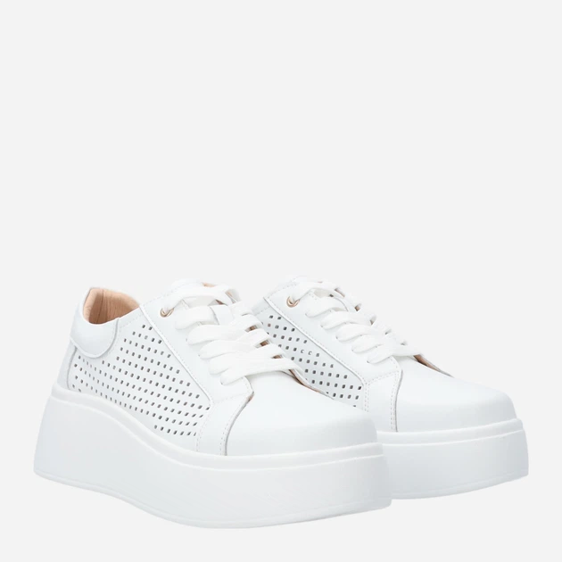 Жіночі туфлі зі шкіри Venezia S086LEWHOSP007 40 (7UK) 26 см Білі (5906140644454) - зображення 4