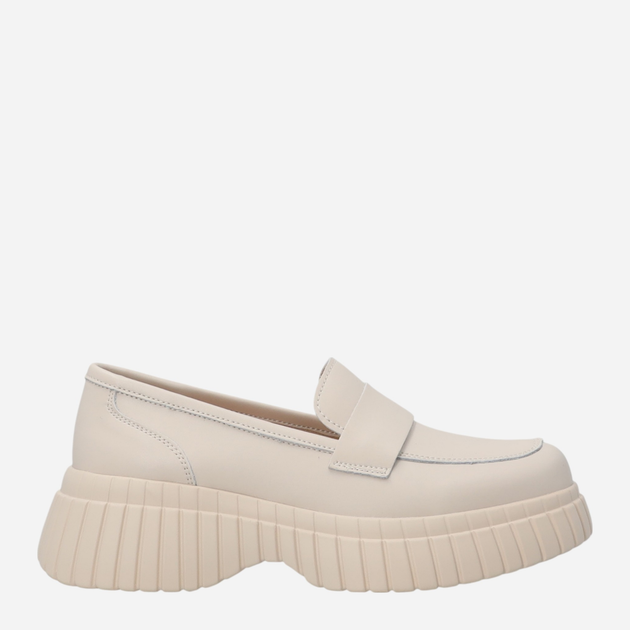 Loafersy damskie skórzane Venezia S147LEBEOBM007 40 (7UK) 26 cm Beżowe (5906140647011) - obraz 1