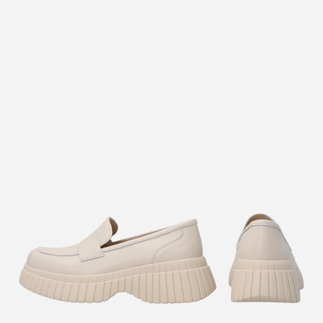 Жіночі лофери зі шкіри Venezia S147LEBEOBM007 41 (8UK) 26.5 см Бежеві (5906140647028) - зображення 3