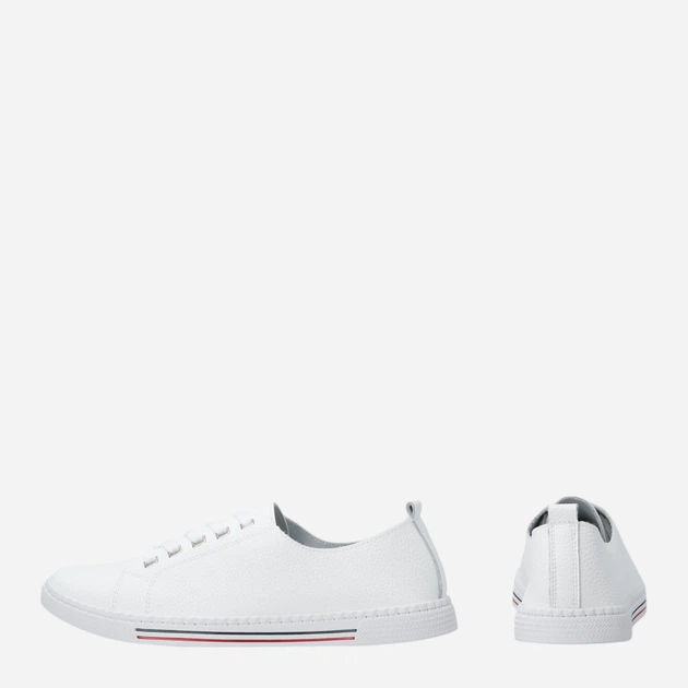 Sneakersy damskie skórzane do kostki Venezia S204LEWHOSP007 40 (7UK) 26 cm Białe (5906140647974) - obraz 3