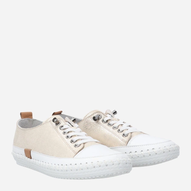 Жіночі кеди низькі Venezia T003LEGOOSP153 37 (4UK) 24 см Бежеві (5906140772270) - зображення 4