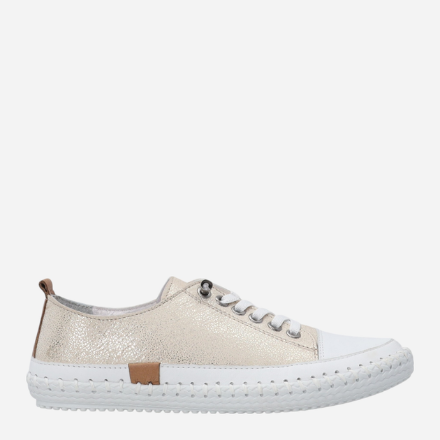 Sneakersy damskie skórzane do kostki Venezia T003LEGOOSP153 39 (6UK) 25 cm Beżowe (5906140772331) - obraz 1